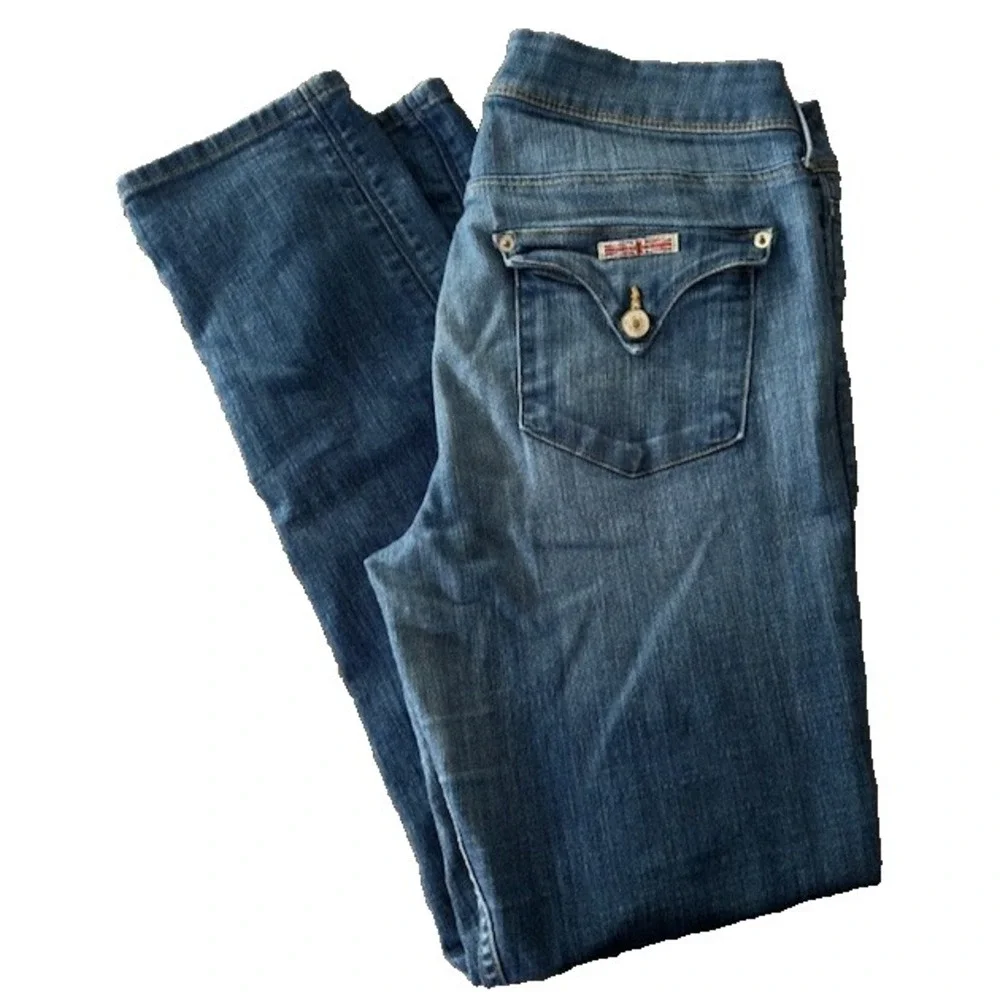 Hudson Collin Skinny Jeans Size 31 Blue Mid Rise Flap Pocket
